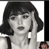 تابلو چهره  و سیاهقلم