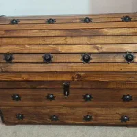 صندوقچه چوبی سنتی بسیار باکیفیت قوس دار در ۲ سایز|صنایع دستی و سایر لوازم تزئینی|جلفا, |دیوار