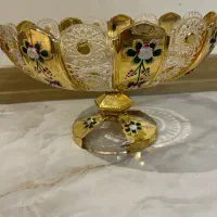 ظرف کریستال طلاکوب