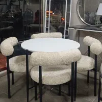 میزغذاخوری ناهارخوری فلزی پشتی دار مستقیم ازتولیدی