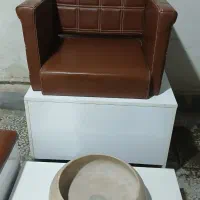 صندلی پدیکور پا رنگ قهوه ای روشن