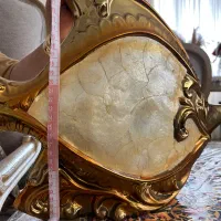 دکوری طلایی ماهی بدنه صدف کاملا نو جنس استیل