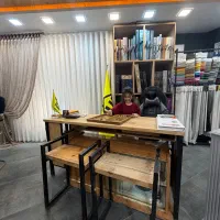 میز چوب پایه فلز