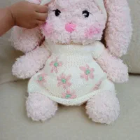 عروسک کاملا بافت با کاموا بره ای ترک