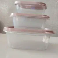 ظرف3عددی ایده آل|ظروف نگهدارنده، پلاستیکی، یک‌بارمصرف|بند زرک, |دیوار