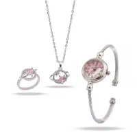 ست دخترانه ساعت و گردنبند و انگشتر|بدلیجات|اقبالیه, |دیوار