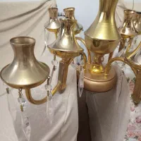 لوستر دو عددابکاری وکریستالی|لوستر و چراغ آویز|سهند, |دیوار