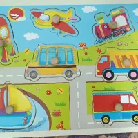 پازل چوبی کودک دکمه دار