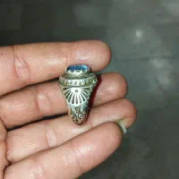 انگشتر توپاز کلاسیک آبی سوئیسی اصل|جواهرات|یزد, |دیوار