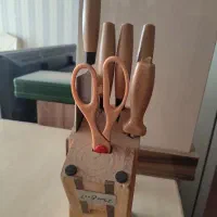 ست چاقو طرح چوب سالم سالم|ظروف پخت‌وپز|شیراز, درکی|دیوار