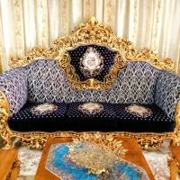 مبل سلطنتی 9نفره تمام چوب راش درحدجهیزیه
