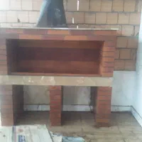 شومینه کبابپر .آتش دان .سنگ و سرامیک .