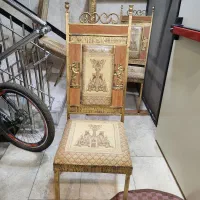 میز و صندلی فلز و چوب