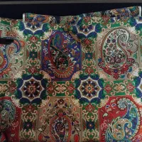 ترمه ابریشم دستجردی یزد تراکم 280 مدل هشت بهشت