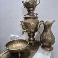 سماور برنجی زغالی عتیقه