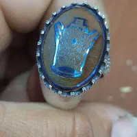 انگشتر نقره با سنگ حدید طرح خاص