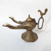 پیسوز دوشعله برنجی قدیمی و سنگین