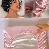 ست کلاه و روبالشتی ساتن
