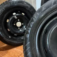 یک جفت رینگ و لاستیک بارز درحد اک 14