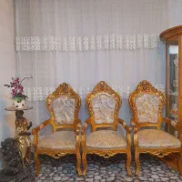 مبل سلطنتی تمام چوب راش منبت کاری شده ۹نفره