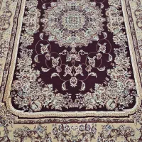 دو تخته فرش 6 متری کرم زرشکی