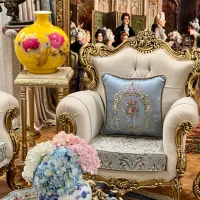 مبلمان استیل سلطنتی ورق طلا ۹ نفره در حد نو(جهیزیه