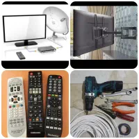 نصب انواع آنتن ثابت گردان و پایه تلویزیون