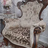 مبل استیل سلطنتی تماما چوب راش|مبلمان خانگی و میز عسلی|رباط‌کریم, رباط‌کریم|دیوار