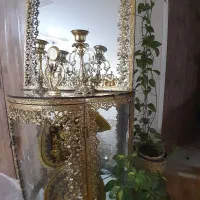 مینی بوفه و آینه برنز