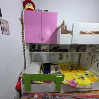 تخت سه طبقه همراه کمد لباس و کتاب خانه|تخت و سرویس خواب|قرچک, شهرک طلائیه|دیوار
