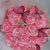 دسته گل جاودان و پروانه ای|گل مصنوعی|اهواز, گلستان|دیوار
