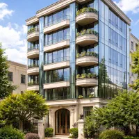 فروش-آپارتمان-لوکس-تک-واحدی-نمای-مدرن-شیشه-ای