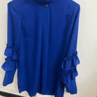 شومیز رنگ ابی کاربنی