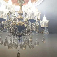 لوستر 6شاخه 12شعله برنجی سنگین