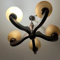 لوستر حبابی چوبی