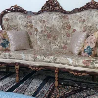 مبل سلطنتی چوبی کنده کاری ۹ نفره|مبلمان خانگی و میز عسلی|پاوه, |دیوار