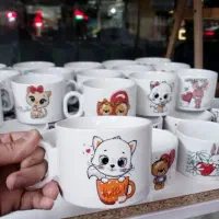 ماگ کوتاه چاپ دار