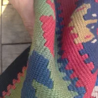 قالیچه اطیقه دست بافت|تابلو فرش|آستانه اشرفیه, |دیوار