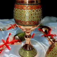 سرویس شربت خوری مس خاتم کاری|صنایع دستی و سایر لوازم تزئینی|شاهرود, |دیوار