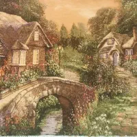 تابلو فرش دستفات منظره 92 در 52