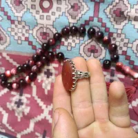 انگشتر سنگ خط بسیار زیبا و رکاب کار دست