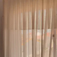 پرده حریر سفید ساده