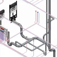 طراحی سه بعدی و اجرای تاسیسات لوله کشی و برق کشی