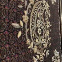 تابلو ترمه قدیمی سرمهدوزی شده( تماماً دست دوز)|کلکسیون اشیاء عتیقه|تهران, اختیاریه|دیوار