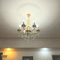 سه عدد لوستر روکش طلا