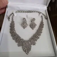 نیم ست نقره طرح طلا ۳۰ گرم،بدون نگین