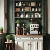 طراحی و ساخت کافی‌ بار حرفه‌ای  هنر چوب و بوی قهوه