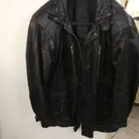 اورکت چرم طبیعی گاوی سایز ۵۶ تا ۵۸