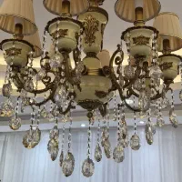 لوستر 8شاخه برنزی|لوستر و چراغ آویز|اردبیل, |دیوار