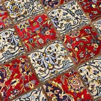 دوخت فرش چهل تیکه بسیار زیبا|فرش|اصفهان, ارغوانیه|دیوار